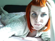 Lustful husband fingering and fuck doggy style her lovely wife with a creampie