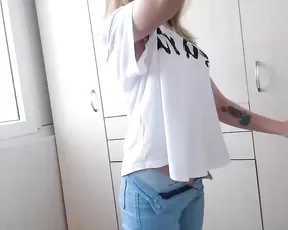 Hot blonde with large tits kneaded and fucked hard