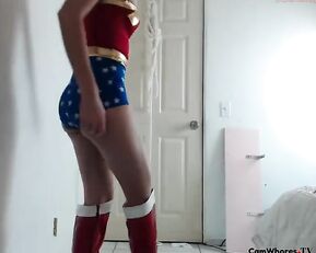 Aynmarie Wonder Woman Cums Show