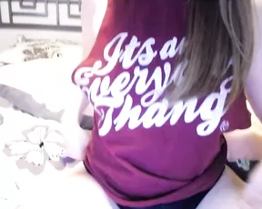Nerdy brunette cum covered