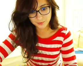 brunette teasing and masturbating