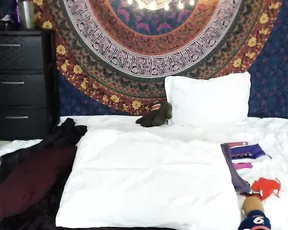 A hot slut massages her cunt