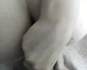 A hot slut massages her cunt