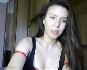 So pretty brunette wife make a hell of a blowjob and handjob in home,!damn!