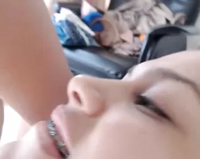 Face fucking her very fast