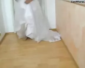 Bride Showing Pussy