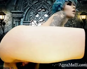 AnnaMolli red dildo cumshow