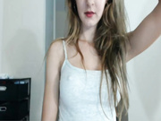 Blueeyedkat nude show with oil