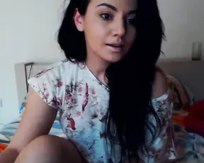 Vicky opens up her lips
