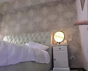 Slim brunette getting her hole filled while her legs are up
