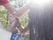 Amateur Creams And Gets a Creampie in the Woods - CamWhoresTV.PremiumVideo