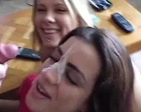 Amateur Threesome, Cumshot