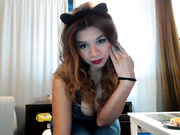 A teen is giving a blow job