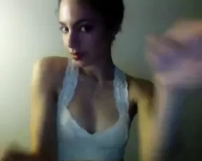 Chick is sitting on a large dildo