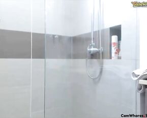 20170225 ashlyeroberts shower, dildo