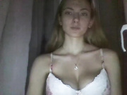 Cutie strips naked and has fun