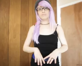 Blonde with a Blue Dildo