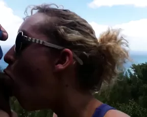 Ginger Banks Blowjob After Hiking