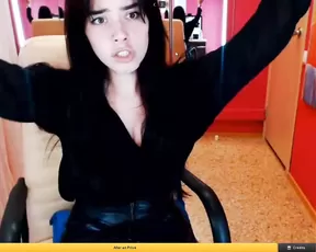 Maya in black stockings