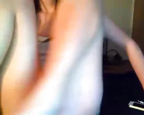 Milf looking at the cam and blowing