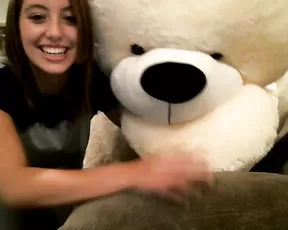 Cute teen with big boobs masturbates on webcam