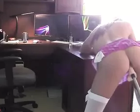 AspenRae Fuck Machine Over the Desk