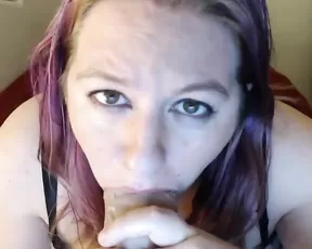 Purple magic wand for a hot model