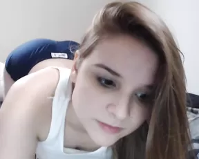 Slutty webcam darling in hot pants