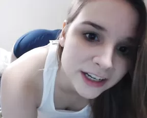 Slutty webcam darling in hot pants