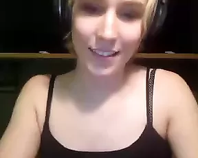 A blonde and a brunette suckle before fucking