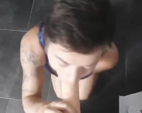 Dazzling Latina plays with a dildo and cock