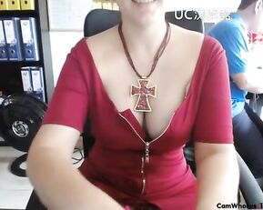 office horny lady with boss for webcam show (2)