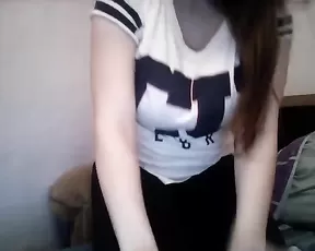 Chubby blonde gagged and filled with cock from behind