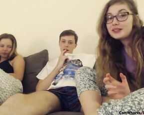xlacystacyx with her boyfriend and a first-timer gf!