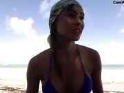 Dandigna having fun on the beach