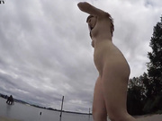 Blonde is jacking off