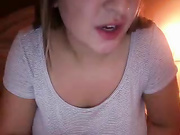 Teen girl with great natural tits