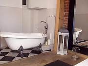 Big breasted lady teases on the webcam