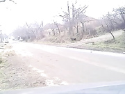 Depraved brunette Aljaska. Pissing.