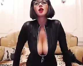 School_Teach shows off her huge tits