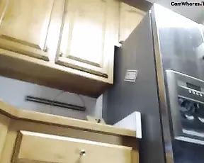 Veronicawest kitchen dildo show