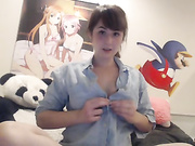 Tanned babe getting fed with a pale cock