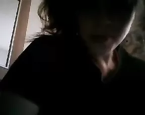 Slut is exposing her slit