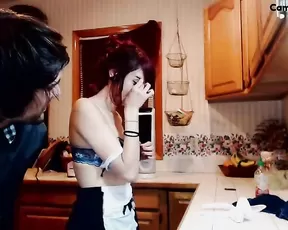 A sex toy gets a blow job