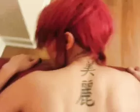A sweet babe is sucking cock