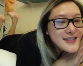 girl gets cum on her perky tits