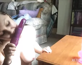 Pussy drilling in office chair