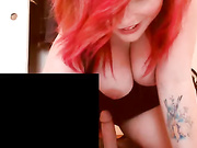 A long haired hottie gets her hairy muff filled