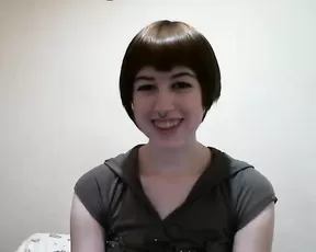 A brunette with nice tits sucks off her lover hardcore