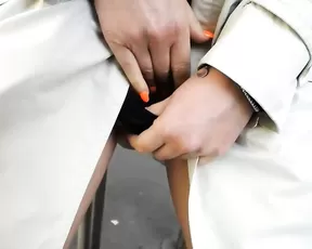 Babe with sunglasses sprayed